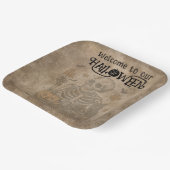 骨格不気味ハローウィンパーティ ペーパープレート (傾斜あり)