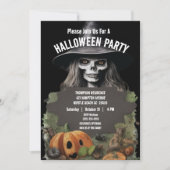 骨格不気味ハローウィンパーティ 招待状 (正面)