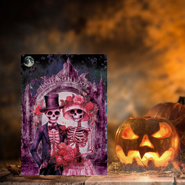 骨格不気味ハローウィンパーティ 招待状