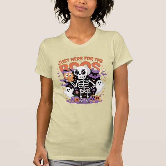 骨格不気味ハローウィンパーティ Tシャツ (正面)