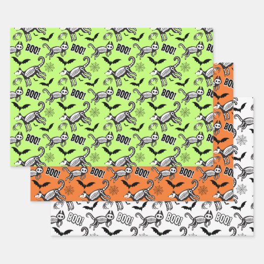 骨格動物 ラッピングペーパーシート (セット)