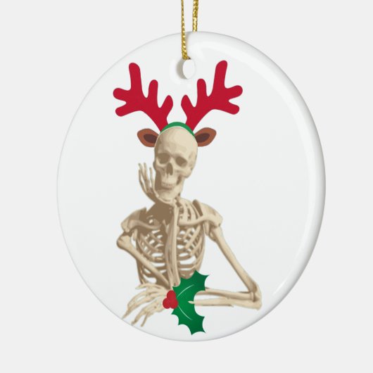 骨格悪夢クリスマス セラミックオーナメント (左)