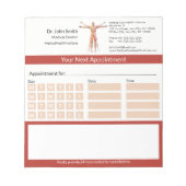 骨格筋ヒト体医療アポイントメント ノートパッド (正面)