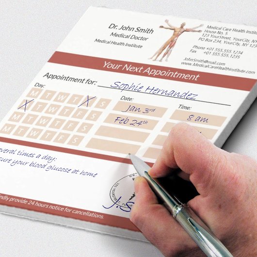 骨格筋ヒト体医療アポイントメント ノートパッド