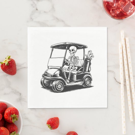 骨格系ゴルファー遊スカルゴルフ スタンダードランチョンナプキン (インサイチュ)