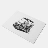 骨格系ゴルファー遊スカルゴルフ ドアマット (アングル)