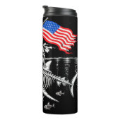 骨格系サメ：愛国的海乗り タンブラー (回転右)