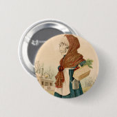 骨格野菜女性 缶バッジ (正面&裏面)