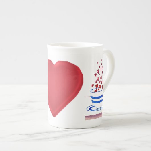 骨灰磁器のお茶 ボーンチャイナマグカップ (正面右)