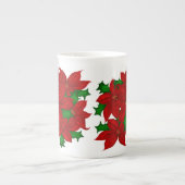 骨灰磁器のクリスマスのマグ ボーンチャイナマグカップ (正面)