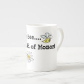 骨灰磁器のマグは蜂私のメイド・オブ・オーナー（花嫁付き添い人） ボーンチャイナマグカップ (正面右)