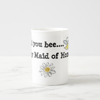 骨灰磁器のマグは蜂私のメイド・オブ・オーナー(花嫁付き添い人) ボーンチャイナマグカップ