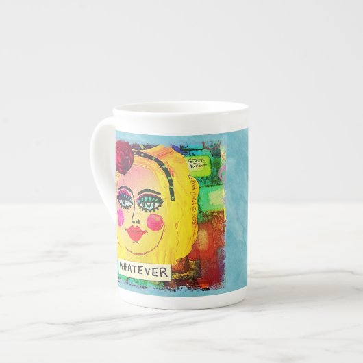 骨灰磁器15 OZ MUG-WHATEVER ボーンチャイナマグカップ (正面左)