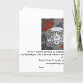 「骨灰磁器」の芸術カード カード (裏面)