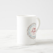 骨灰磁器-ジェーンAustenの時代劇のマグ ボーンチャイナマグカップ (正面右)