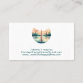 骨病患者カイロプラクター理学療法士水彩色 名刺 (裏面)