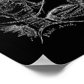 骨盤解剖学イラストレーション白黒版 ポスター (角)