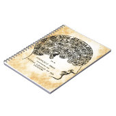 骨相学のSteampunkのヴィンテージのノート ノートブック (左側)