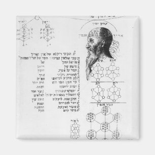 骨相学を説明するユダヤ人の原稿 マグネット