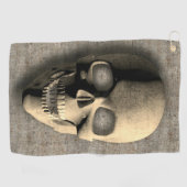 骨粉不気味骨スカルゴルフタオル ゴルフタオル (横)