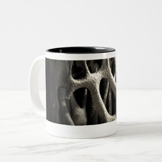 骨粗しょう症の骨の構造 ツートーンマグカップ (正面左)