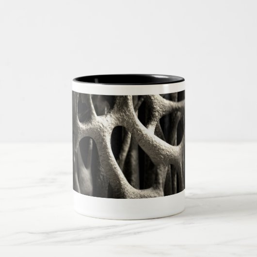 骨粗しょう症の骨の構造 ツートーンマグカップ (中央)