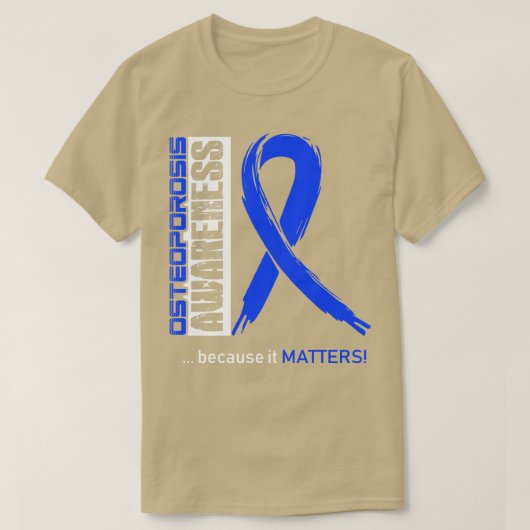 骨粗しょう症認識度は重要な点からこの Tシャツ (デザイン正面)