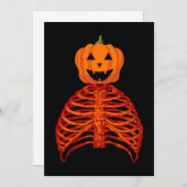 骨組のハロウィーンをカボチャにする 招待状 (正面/裏面)