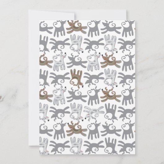 骨組みがとても幸せな犬 招待状 (裏面)