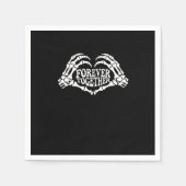 骨組みの手で作られたハートを一緒にクラシックする スタンダードカクテルナプキン (正面)