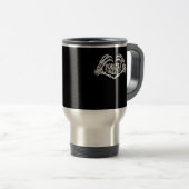 骨組みの手で作られたハートを一緒にクラシックする トラベルマグ (正面右)