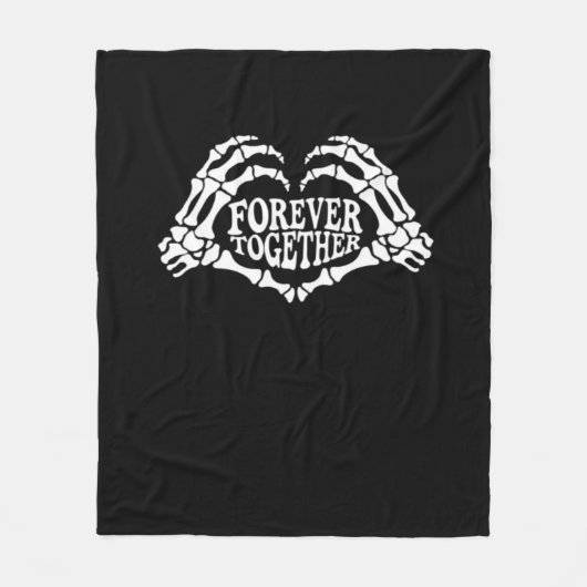骨組みの手で作られたハートを一緒にクラシックする フリースブランケット (正面)