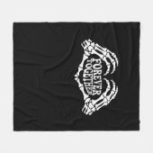 骨組みの手で作られたハートを一緒にクラシックする フリースブランケット (正面(横))