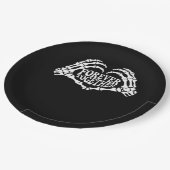 骨組みの手で作られたハートを一緒にクラシックする ペーパープレート (アングル)