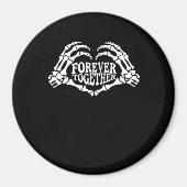 骨組みの手で作られたハートを一緒にクラシックする マグネット (正面)