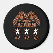 骨組みハロウィンクラシック用ハンド マグネット (正面)