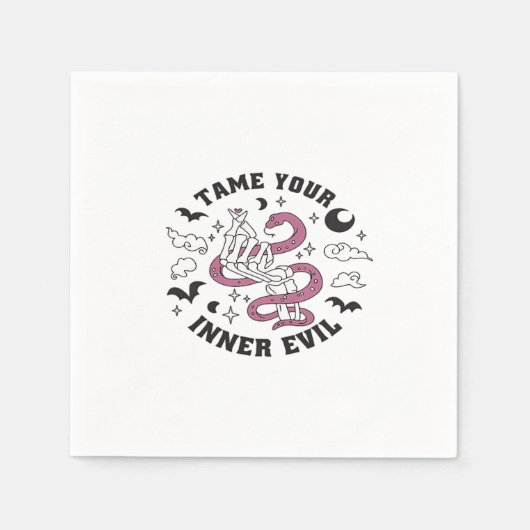 骨組み手作りハート スタンダードカクテルナプキン (正面)