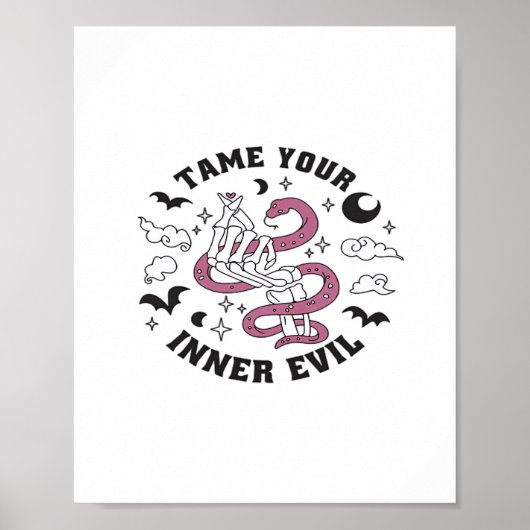 骨組み手作りハート ポスター (正面)