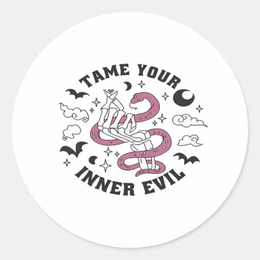 骨組み手作りハート ラウンドシール (正面)