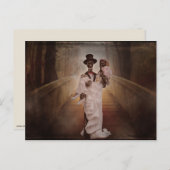 骨組み新郎新婦はがき ポストカード (正面/裏面)