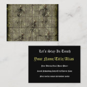 骨組を搭載する錆つかせた金属 名刺 (正面/裏面)