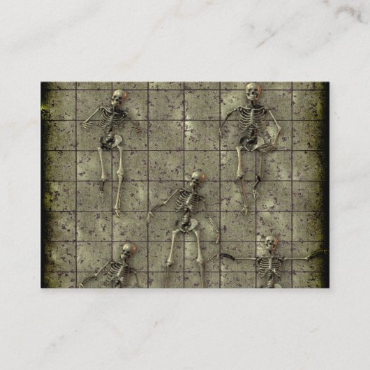 骨組を搭載する錆つかせた金属 名刺 (正面)