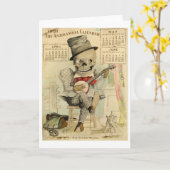 骨組を遊ぶヴィンテージのバンジョー カード (黄色い花)