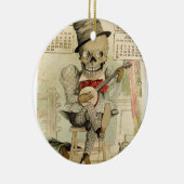 骨組を遊ぶヴィンテージのバンジョー セラミックオーナメント (右)