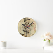 骨組を遊ぶヴィンテージのバンジョー ラウンド壁時計 (ホーム)