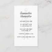 骨組エレガント整形外科の医師による骨の彫刻 名刺 (裏面)