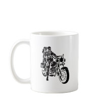 骨組オートバイのカップル