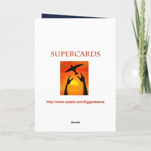 骨組バイクもしくは自転車に乗る人の第40バースデー・カード カード (裏面)