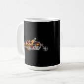 骨組バイクもしくは自転車に乗る人及び炎: コーヒー・マグ コーヒーマグカップ (正面左)