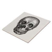 骨組ヴィンテージの19世紀のスカルのレトロのスカル タイル (側面)